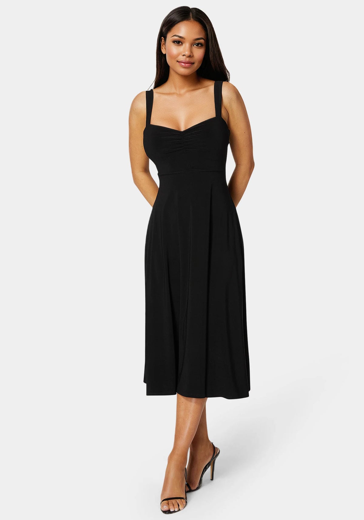 Sweetheart Fit & Flare Midi Dress
