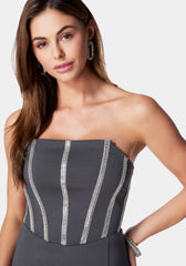 Strapless Sparkle Corset Dress